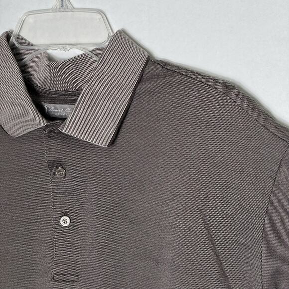Daniel Cremieux Signature Collection Mens Polo Shirt Brown Textured XL - Picture 1 of 8